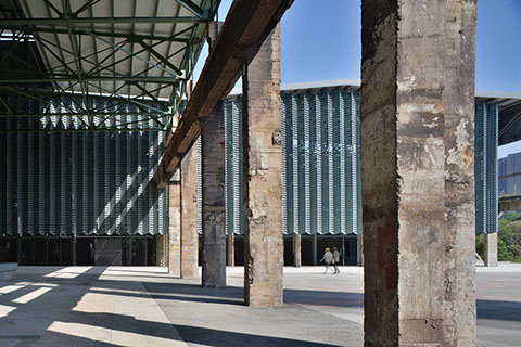 truss structure for perforated metal facade designed by WallaceLiu in Chongqing Industrial Museum