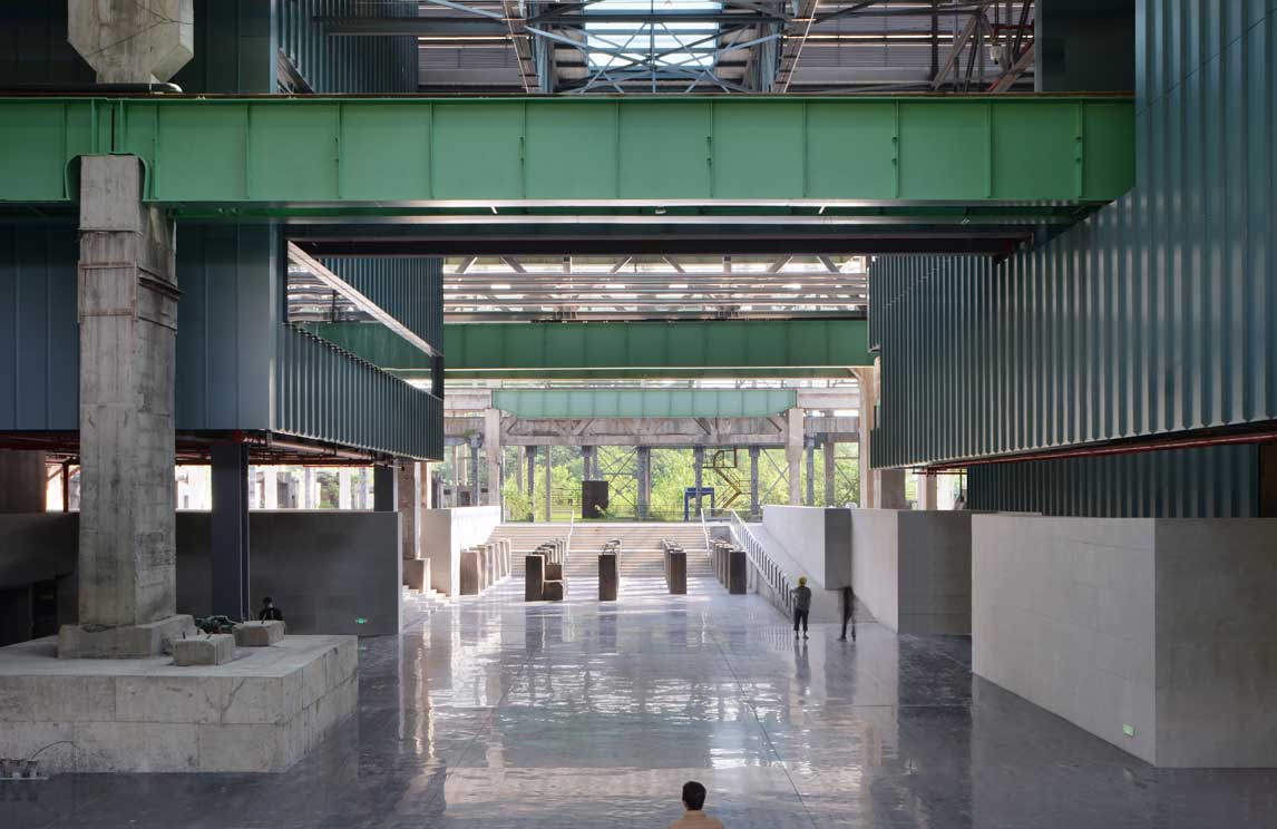truss structure for perforated metal facade designed by WallaceLiu in Chongqing Industrial Museum
