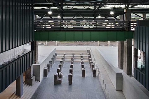 truss structure for perforated metal facade designed by WallaceLiu in Chongqing Industrial Museum