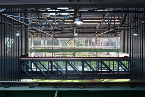 truss structure for perforated metal facade designed by WallaceLiu in Chongqing Industrial Museum