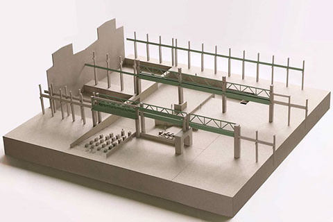 truss structure for perforated metal facade designed by WallaceLiu in Chongqing Industrial Museum