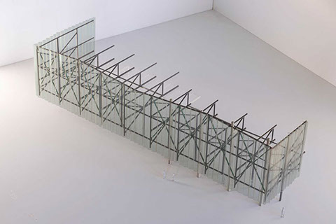 truss structure for perforated metal facade designed by WallaceLiu in Chongqing Industrial Museum