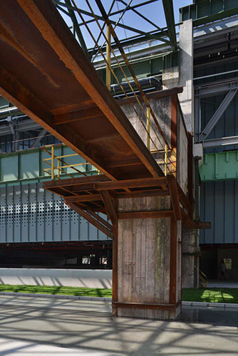 truss structure for perforated metal facade designed by WallaceLiu in Chongqing Industrial Museum