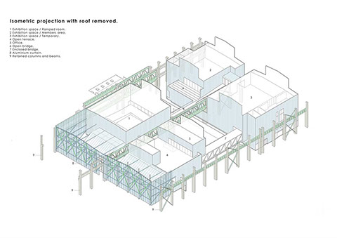 truss structure for perforated metal facade designed by WallaceLiu in Chongqing Industrial Museum